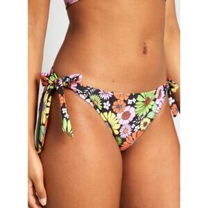 ModCloth Size Small The Fiona Tie-Side Bikini Bottom Swimwear Daisy Floral